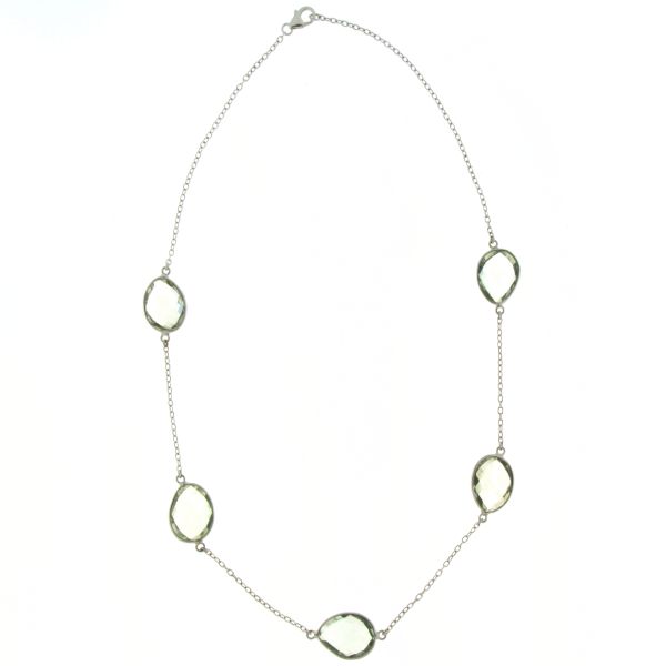 Prasiolite, Green Quartz Chain model N7-004a